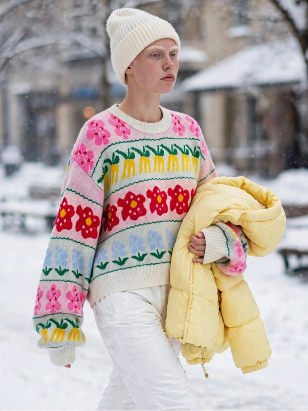 Dreamers by Debut oversized vibrant sweater